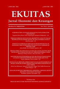 Jurnal Ekonomi dan Keuangan – Volume 7, Nomor 2, Juni 2023